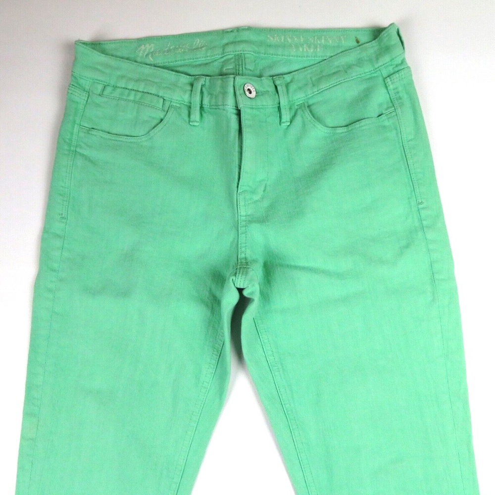 MADEWELL mint green Skinny Skinny Ankle Jeans